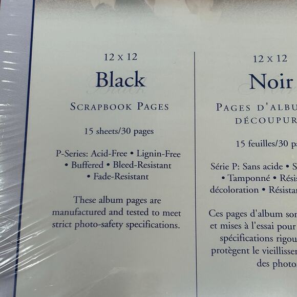 Lot 2 Creative Memories NIP Scrapbook Pages Refills Original 12X12 Black - Picture 7 of 7